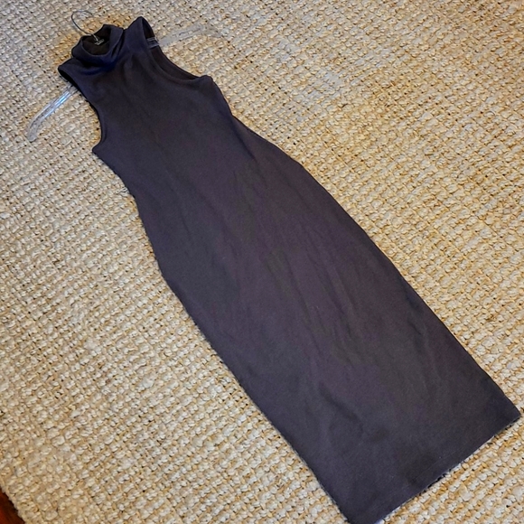 Zara Dresses & Skirts - Zara long fitted rib knit dress szS